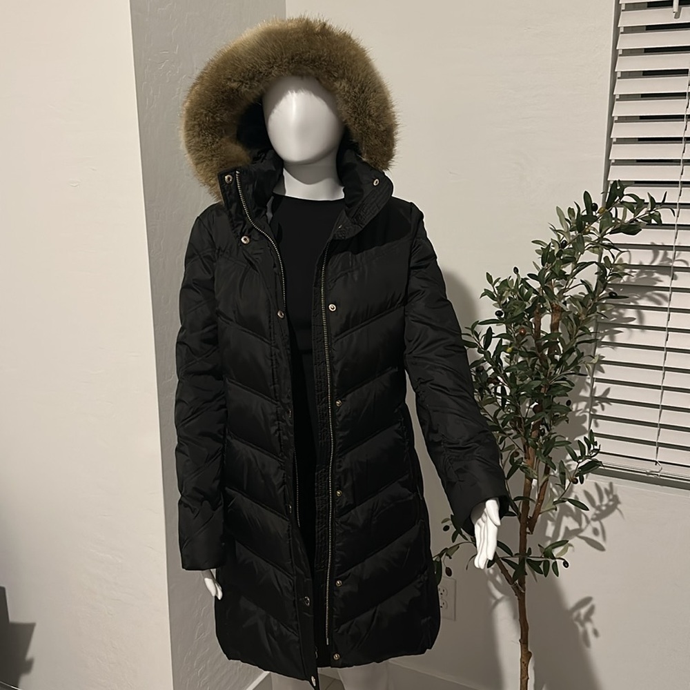 Micheal Korrs Puffer Coat with Faux Fur Trim - Picture 7 of 7